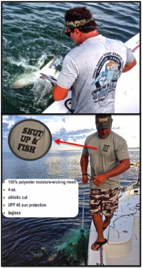 Shut Up and Fish! Gray Fishing Shirts - SheFishes2