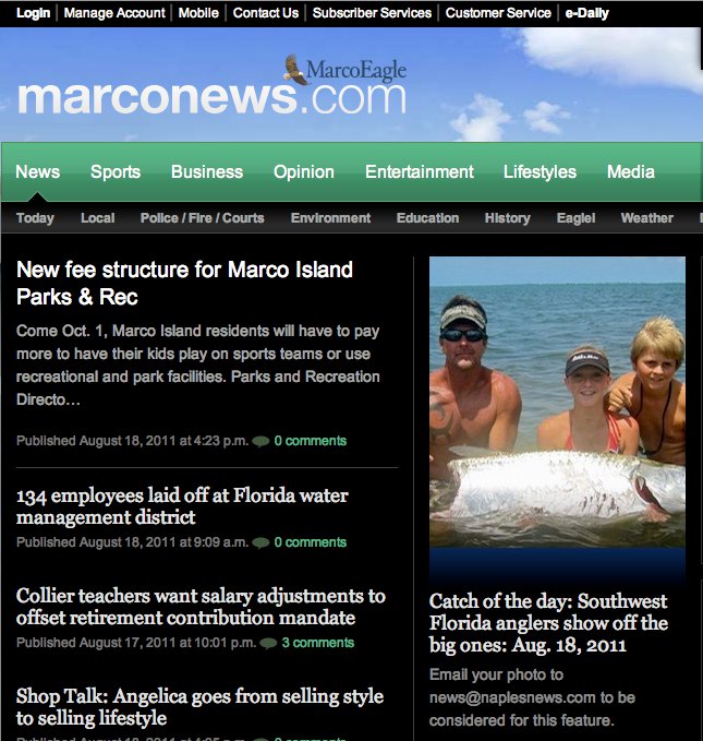 "catch of the day" marconews.com